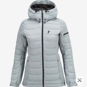 NWOT Peak Performance Blackburn ski jacket, dusty blue, XS